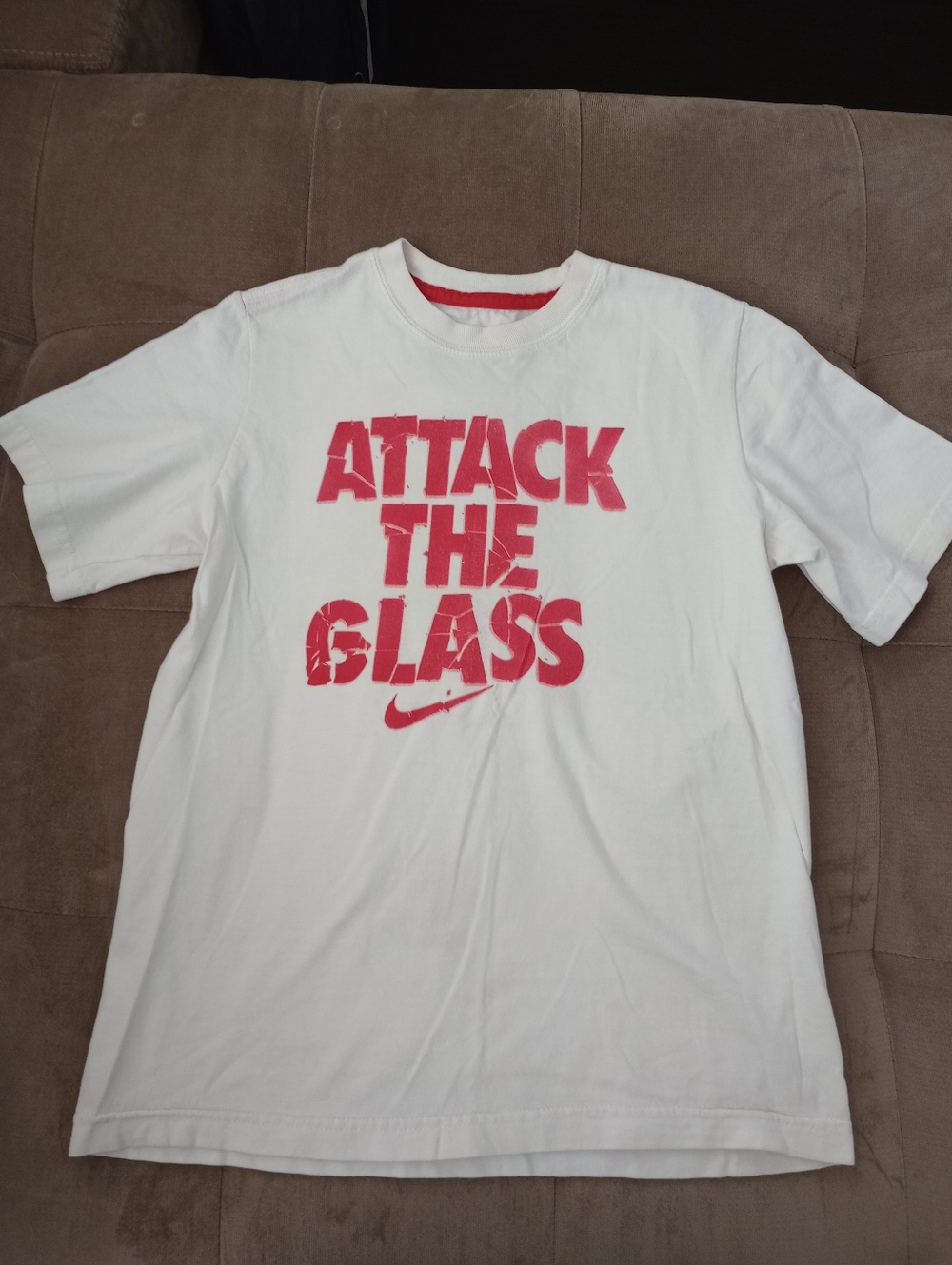 Kids Size - White Nike Shirt W/Red Graphic